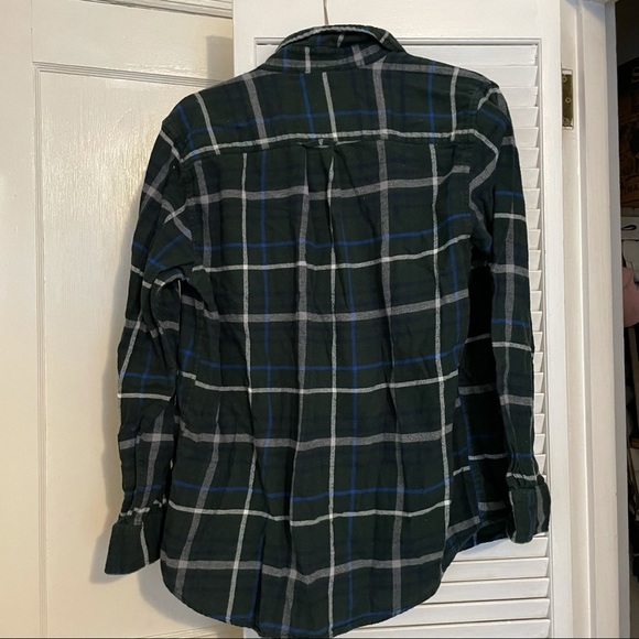 Chaps Green Flannel Shirt - Picture 2 of 7